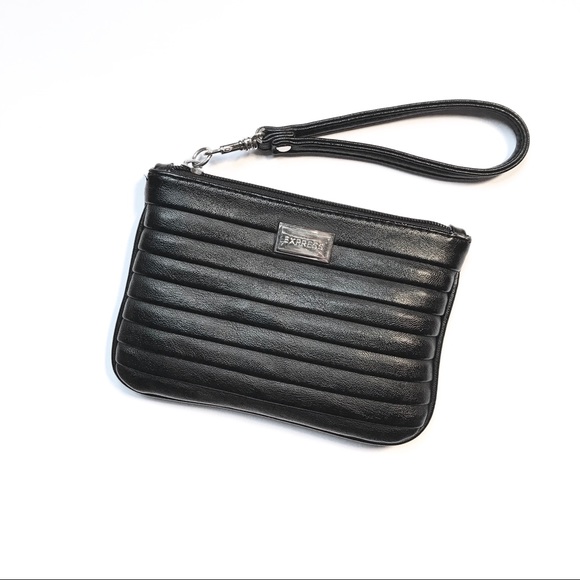 Express Pleaded Black Wristlet - Picture 3 of 4